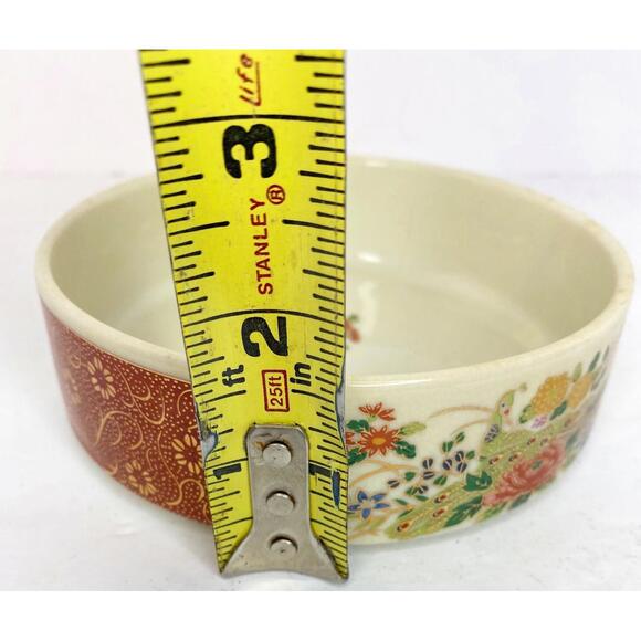 Satsuma Japanese Round 5” Bowl Dish Floral  Design Gold Vintage - Picture 15 of 15